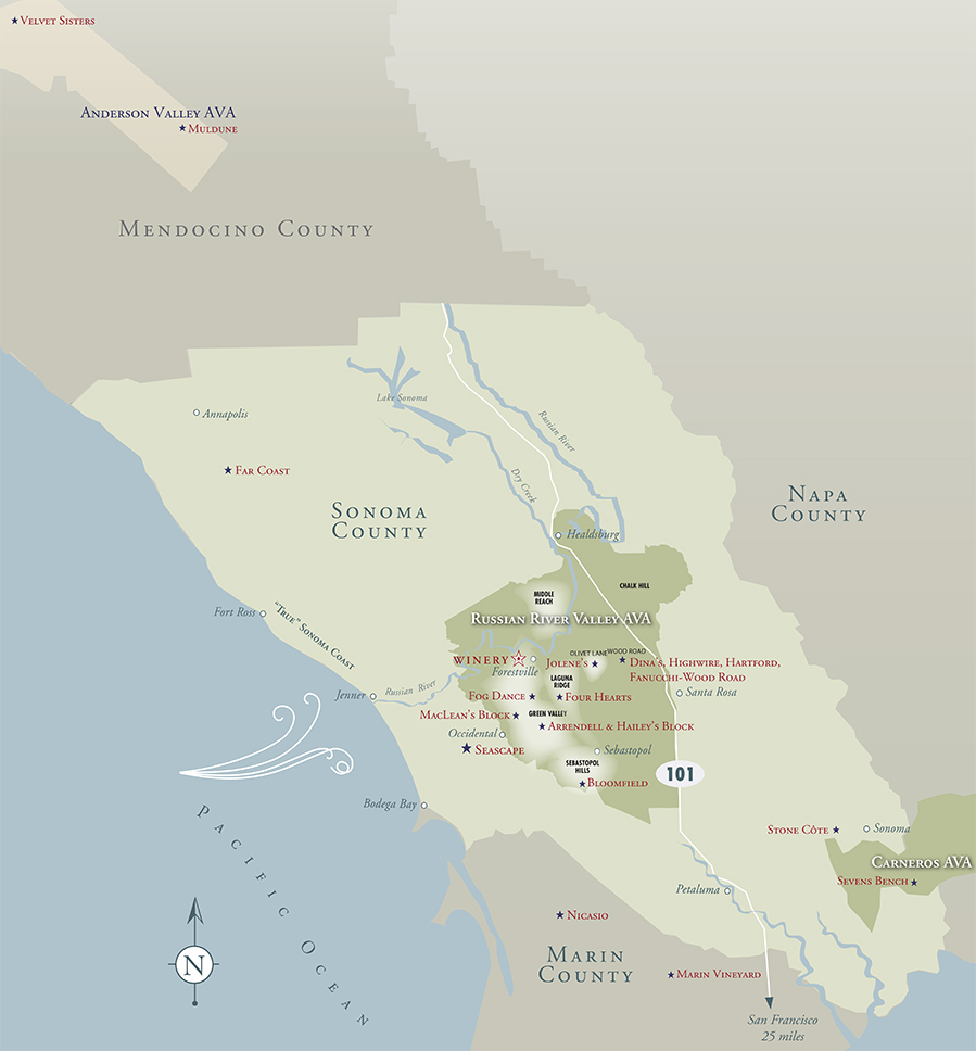Vineyard Map | Hartford Family Winery